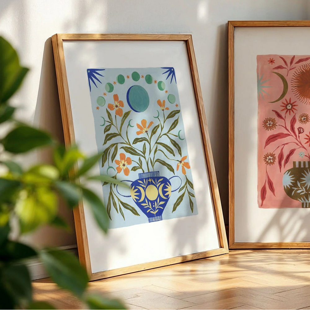 Moonflower Vase Art Print