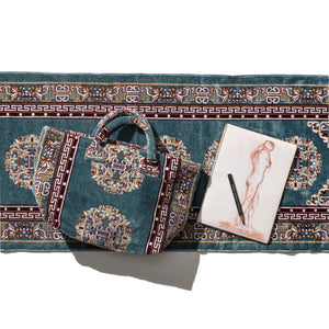 Teal Puebco Carpet Bag