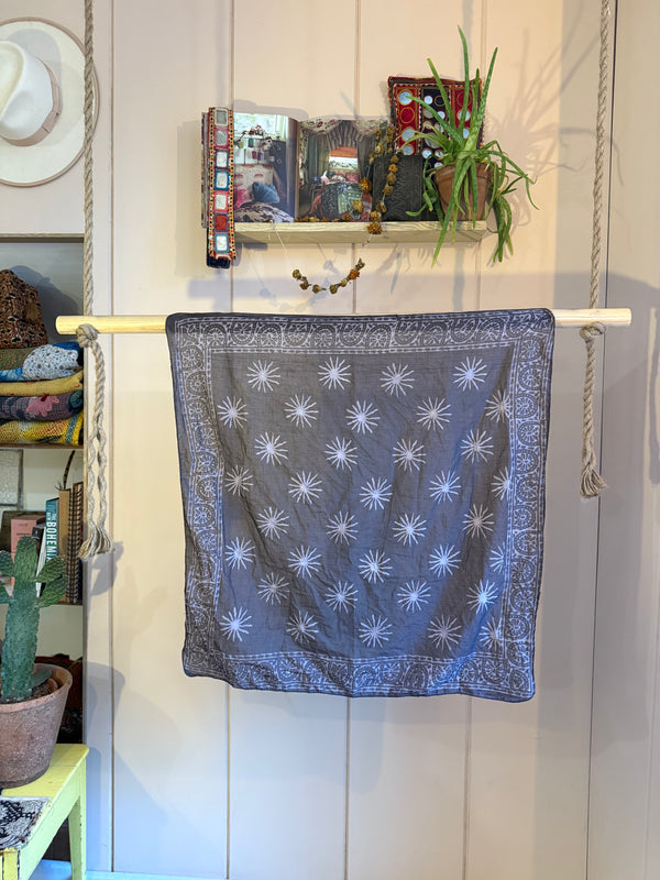 Block Printed Neckerchief - large #5