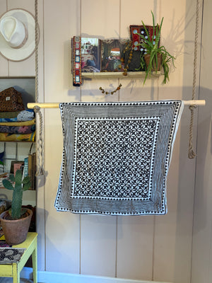 Block Printed Neckerchief - large #4