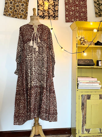 The Midi Paisley Dress LARGE