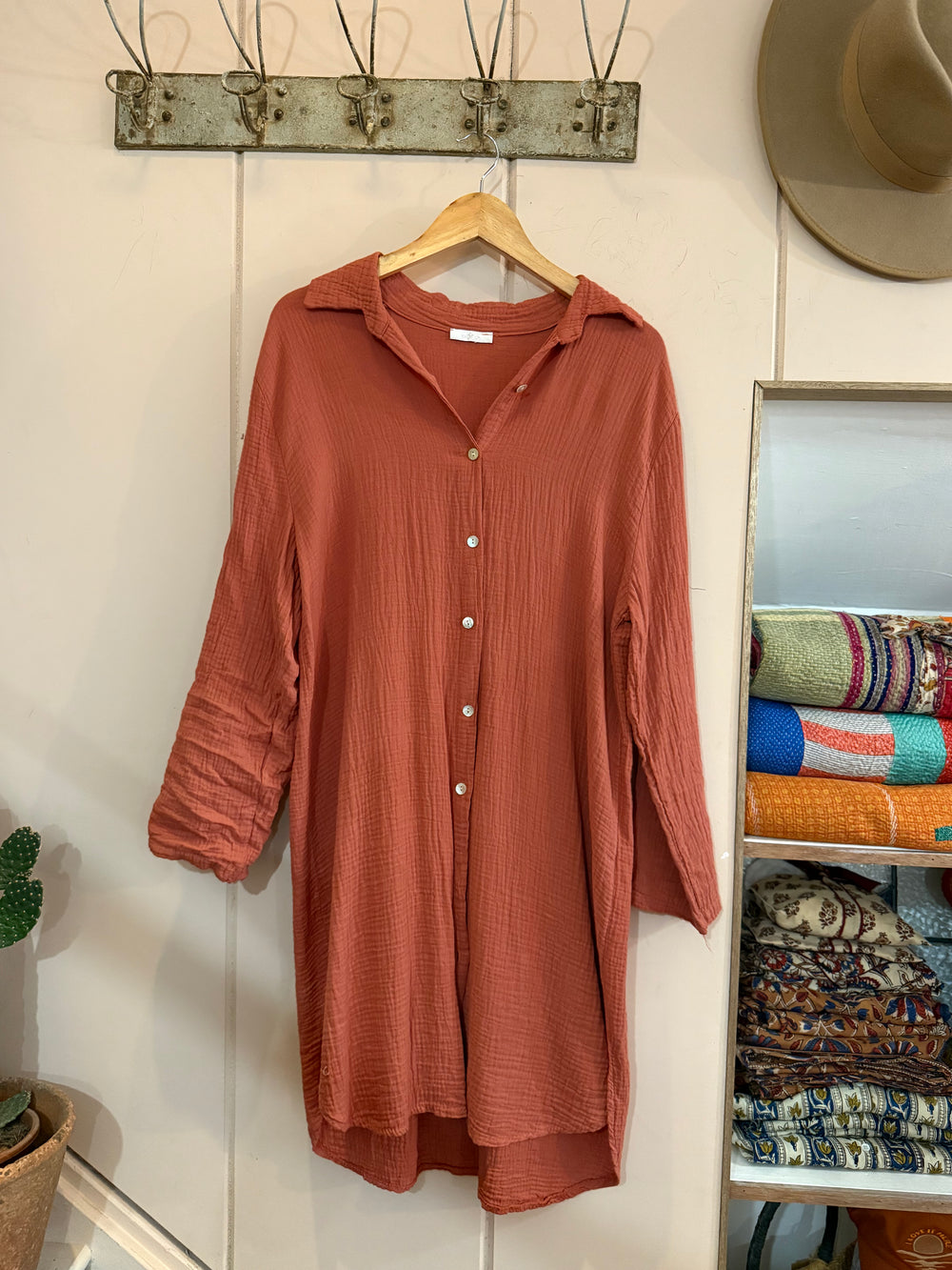 Muslin Longline Shirt