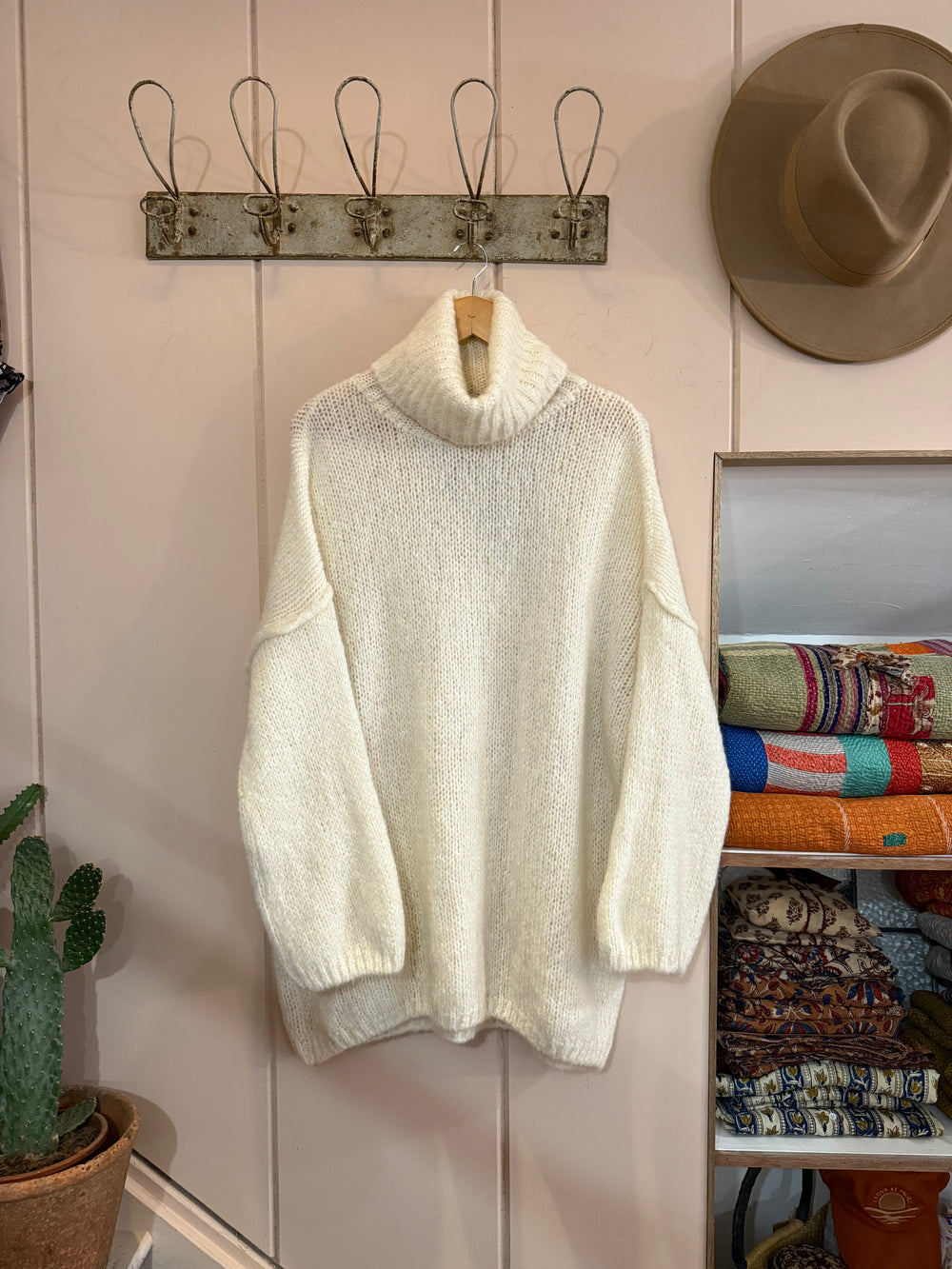 Roll-neck Jumper - Winter White