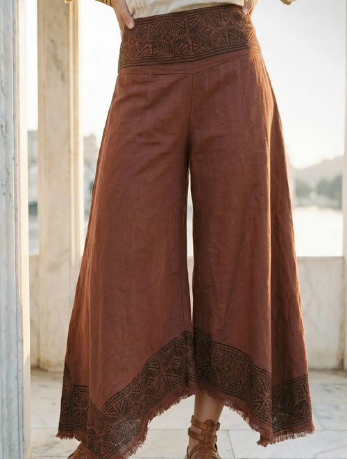 Nomad Wide Leg Cotton Trousers
