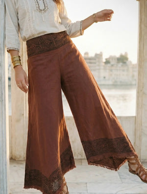 Nomad Wide Leg Cotton Trousers