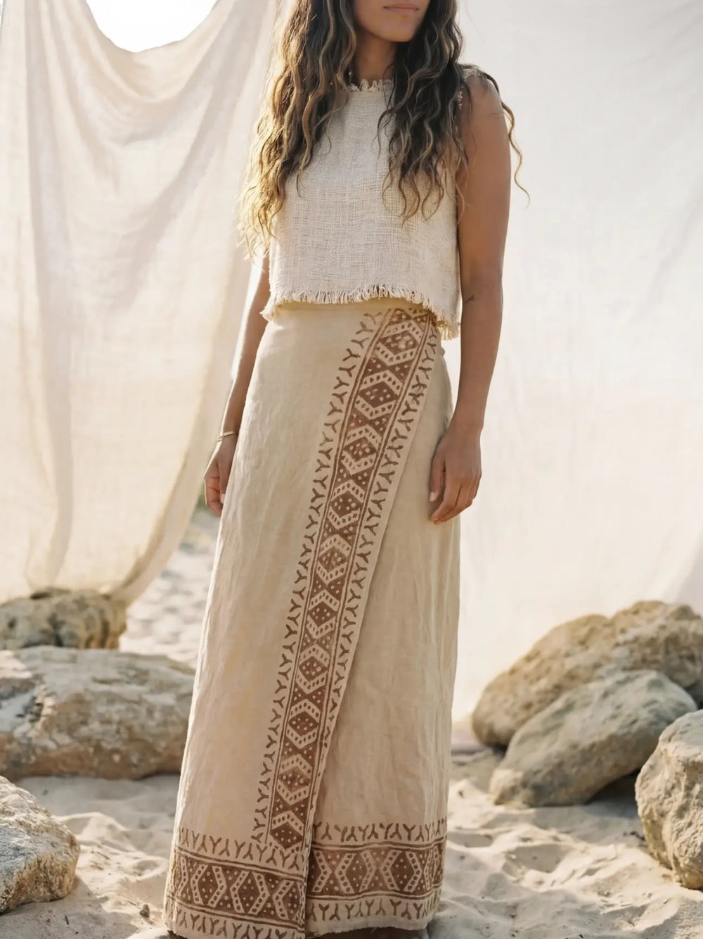 Nomad Cotton Wrap Skirt