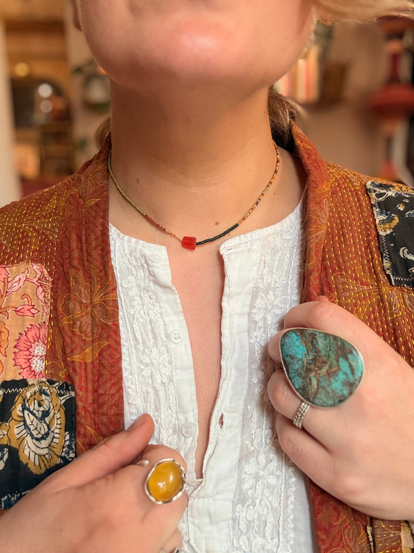 Carnelian Nugget Necklace