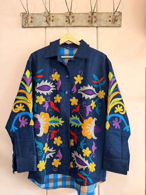 Denim Flora Shacket #12