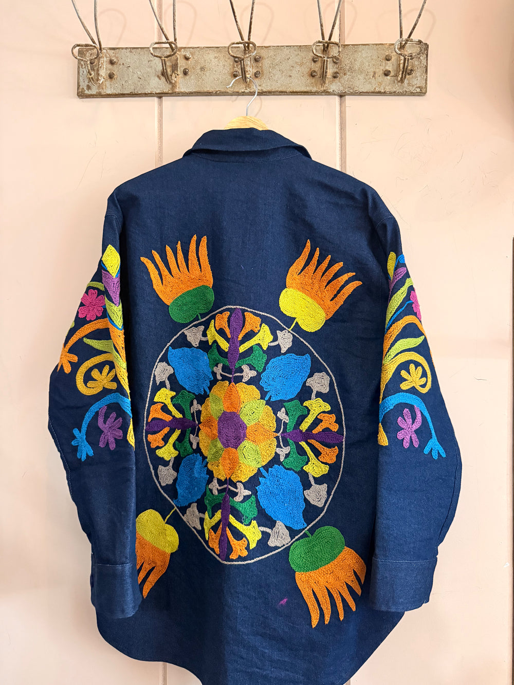 Denim Flora Shacket #12