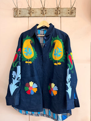 Denim Flora Shacket #11