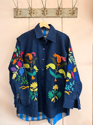 Denim Flora Shacket #10