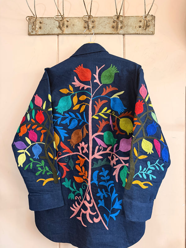 Denim Flora Shacket #10