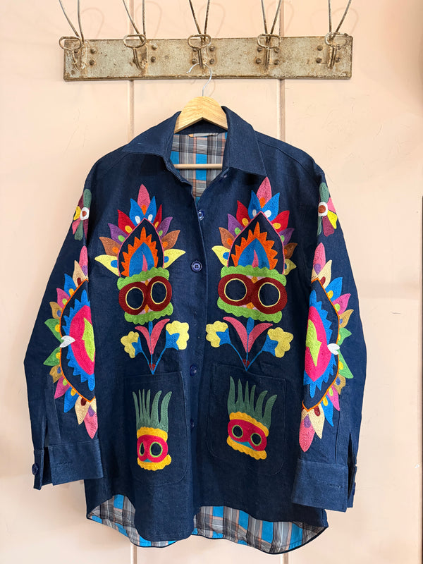Denim Flora Shacket #9