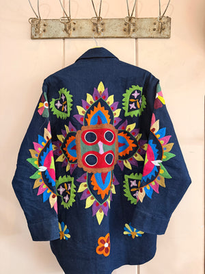 Denim Flora Shacket #9