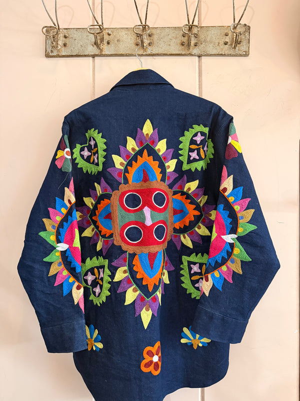 Denim Flora Shacket #9