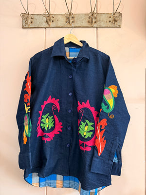 Denim Flora Shacket #6
