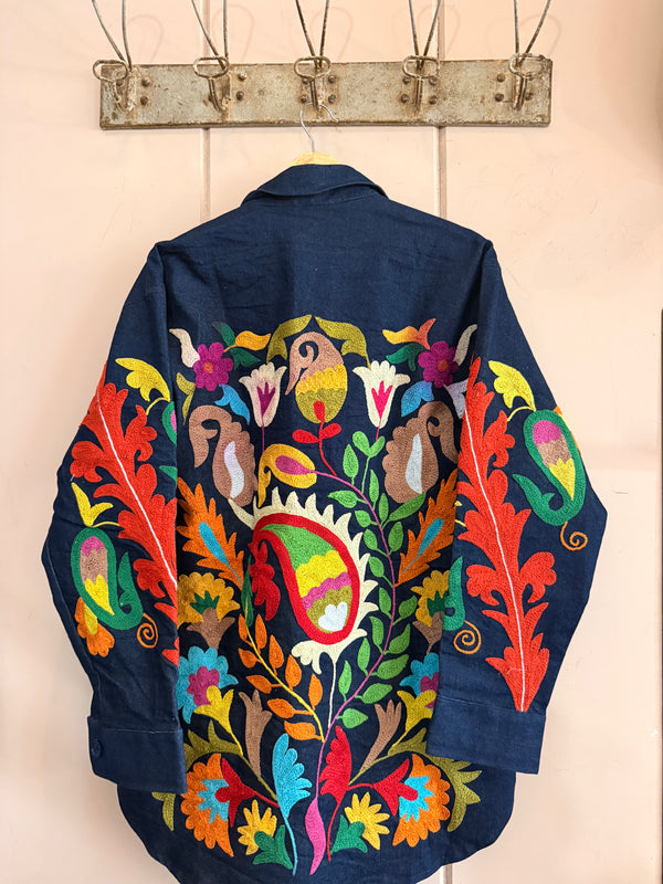 Denim Flora Shacket #6