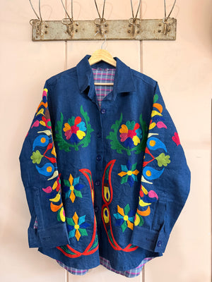 Denim Flora Shacket #5