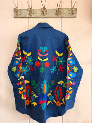 Denim Flora Shacket #5