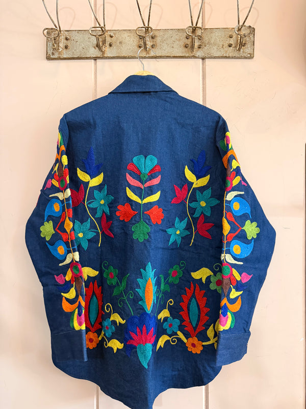 Denim Flora Shacket #5