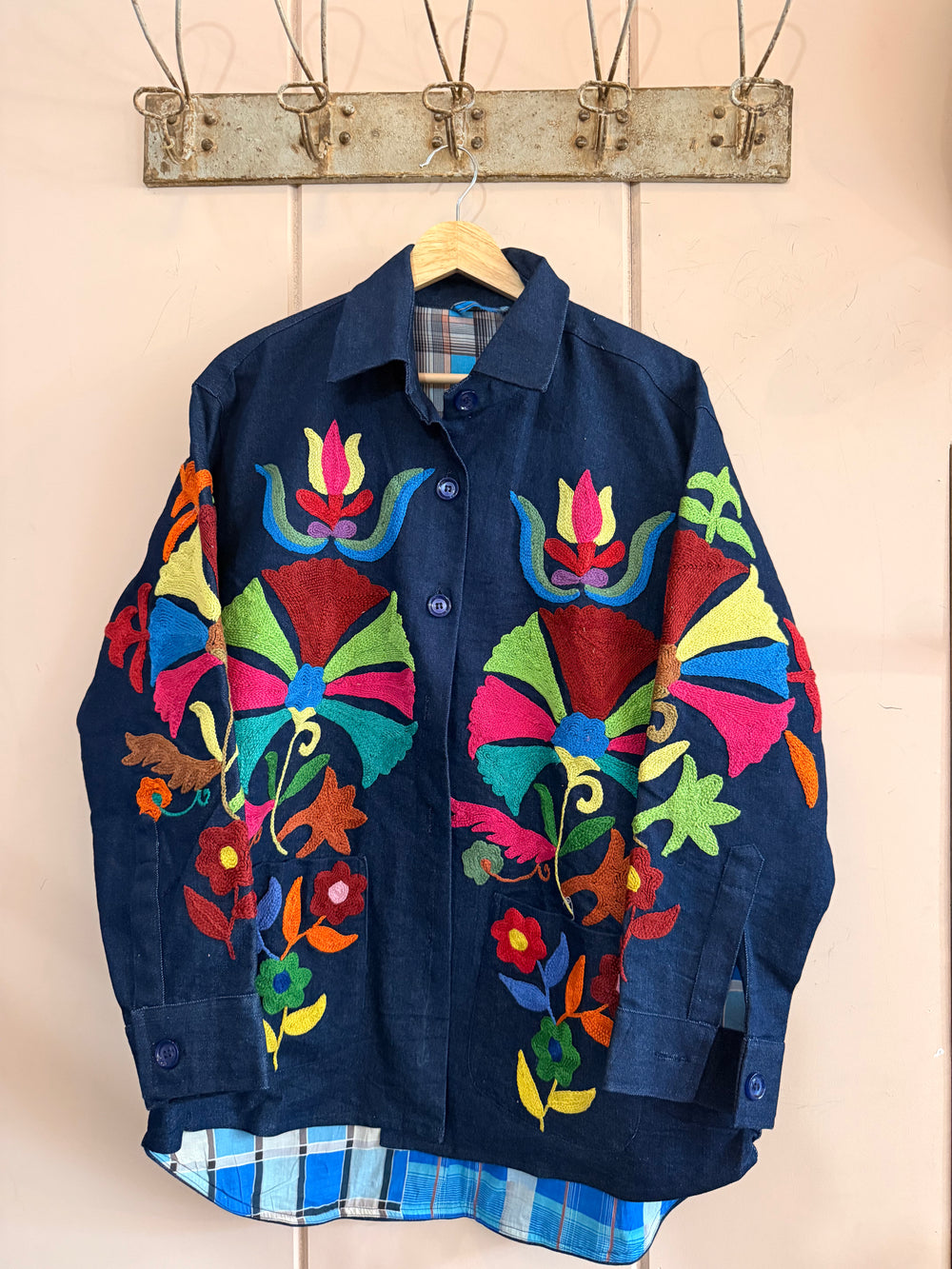 Denim Flora Shacket #4