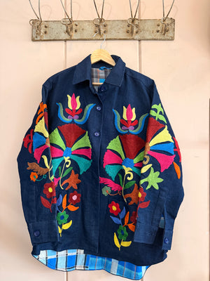 Denim Flora Shacket #4