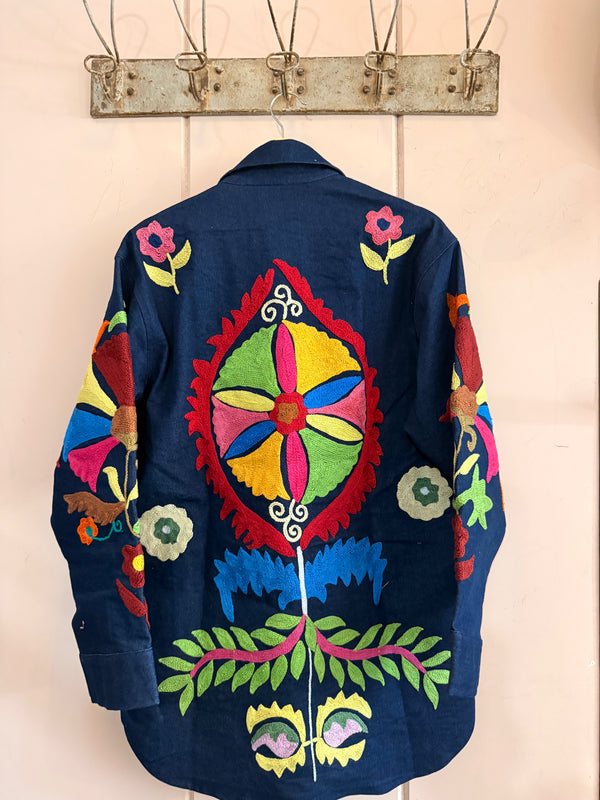 Denim Flora Shacket #4