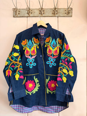 Denim Flora Shacket #3