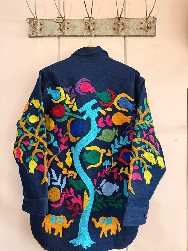 Denim Flora Shacket #3