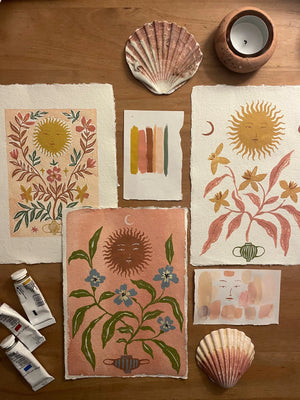 Pink Sun Art Print