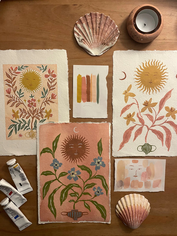 Pink Sun Art Print