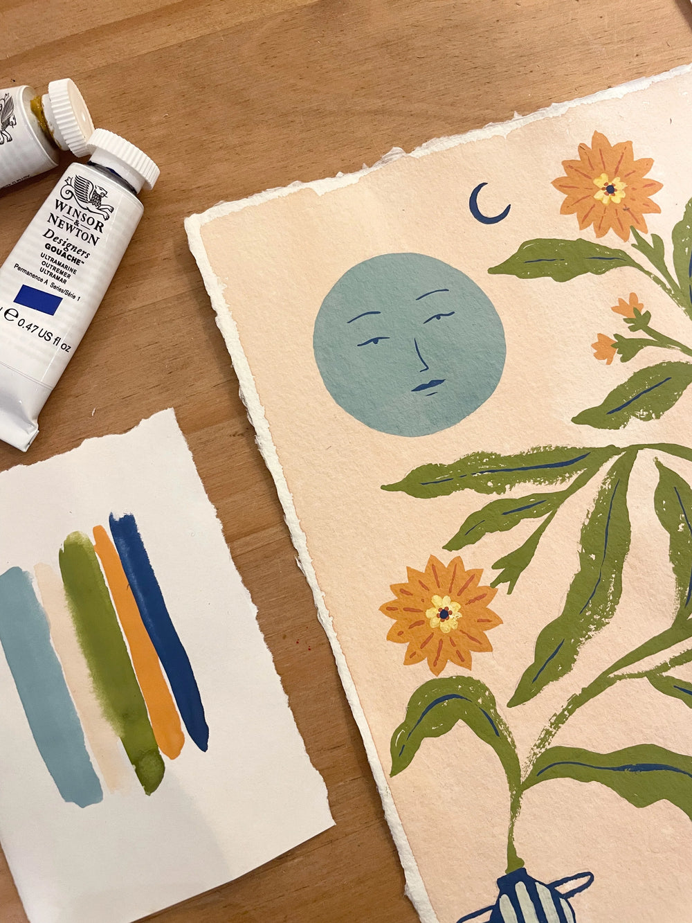 Marigold Moon Art Print