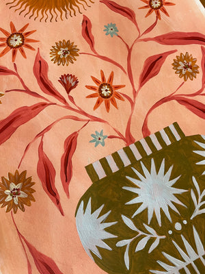 Pink Vase of Sunshine Art Print