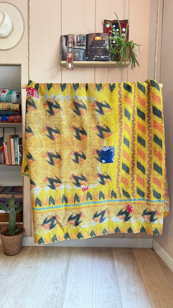 One-of-a-Kind Kantha Quilt #8