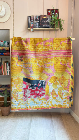 One-of-a-Kind Kantha Quilt #8