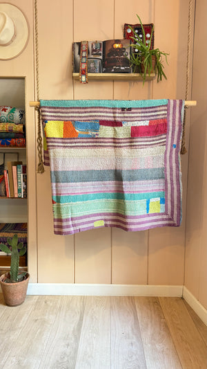 One-of-a-Kind Kantha Quilt #16