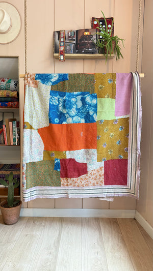 One-of-a-Kind Kantha Quilt #15