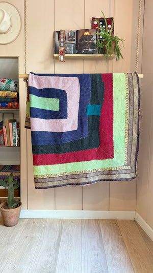 One-of-a-Kind Kantha Quilt #14