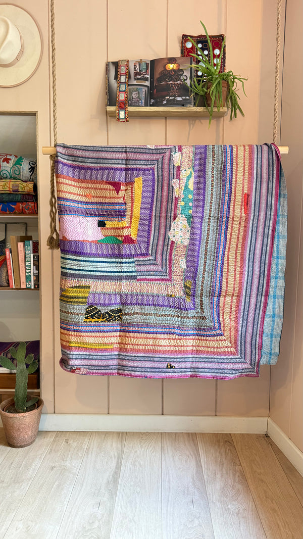 One-of-a-Kind Kantha Quilt #13