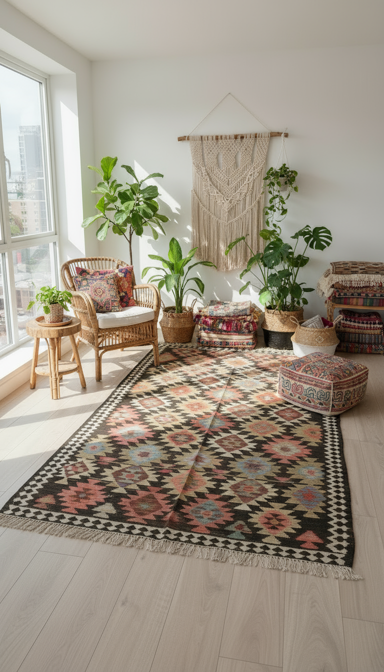 The Roya - Afghan Kilim Rug