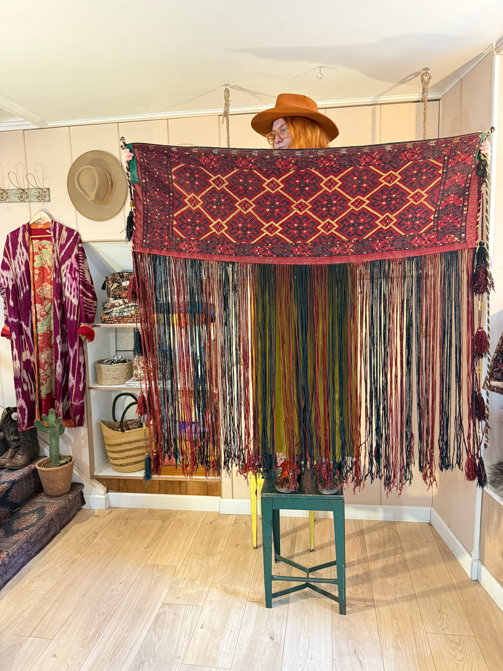 Rare Antique Afghan Wall Hanging