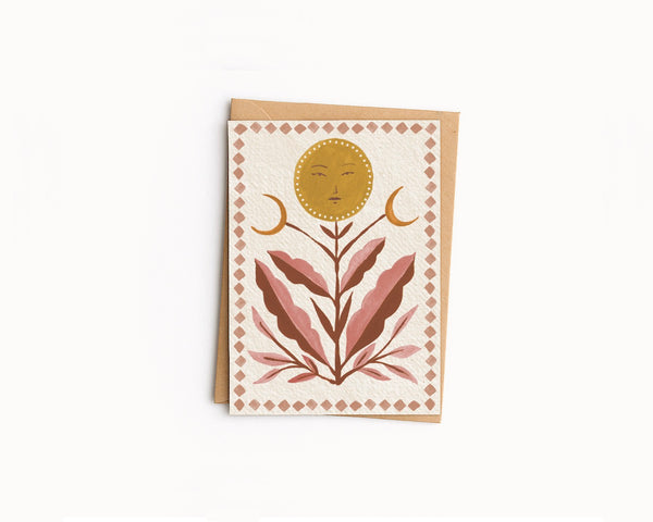 Lunar Sunset Flower Mini Card