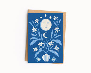 Midnight Blue Moon Art Card