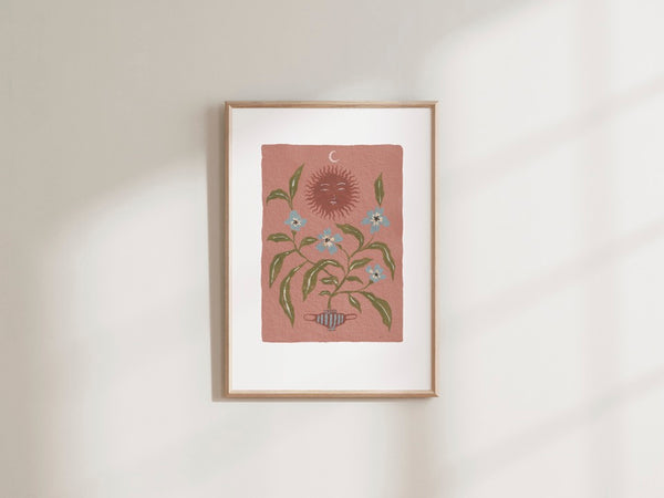 Pink Sun Art Print