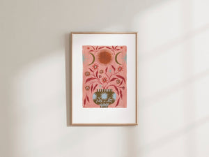 Pink Vase of Sunshine Art Print