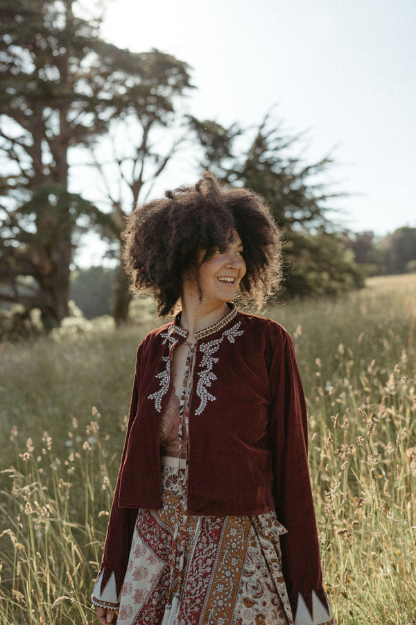 boho velvet jacket