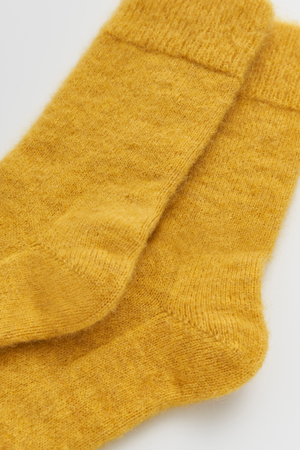Dandelion Yellow Ultra Soft Alpaca Socks: 2 sizes available