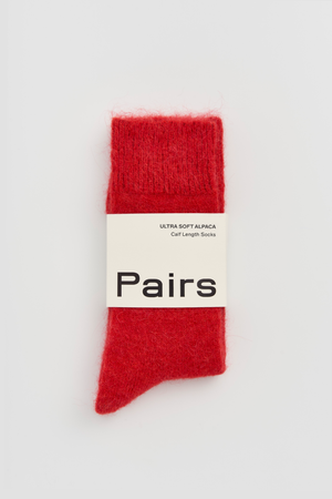 Postbox Red Ultra Soft Alpaca Socks: 2 size’s available