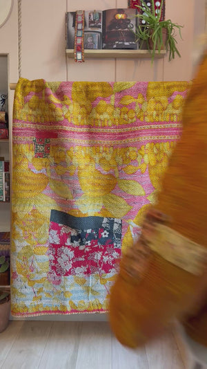 One-of-a-Kind Kantha Quilt #8