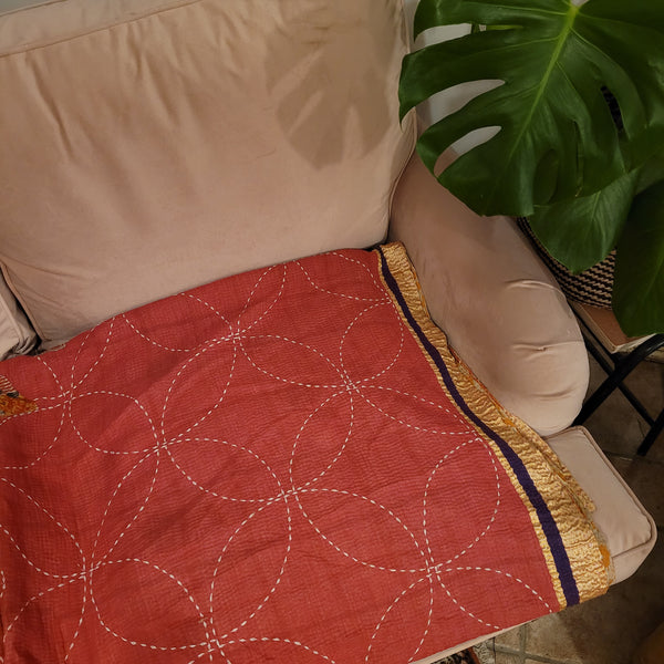 Kantha  throw 3